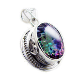 Pilar Rope-Wire Pendant Necklace with Colorful Gemstone Mystic Quartz multicolor Multicolor