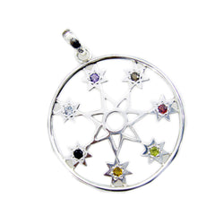 Riley Multicolor Gemstone Pendant for Vibrant Style