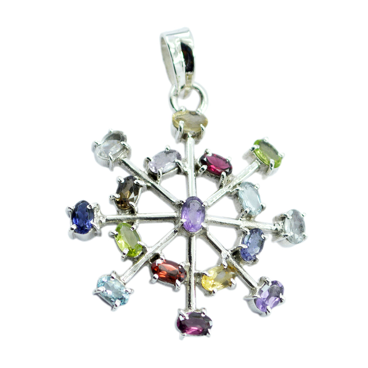 Ivana Multicolor Gemstone Pendant for Vibrant Style Multi Stone multicolor Multicolor