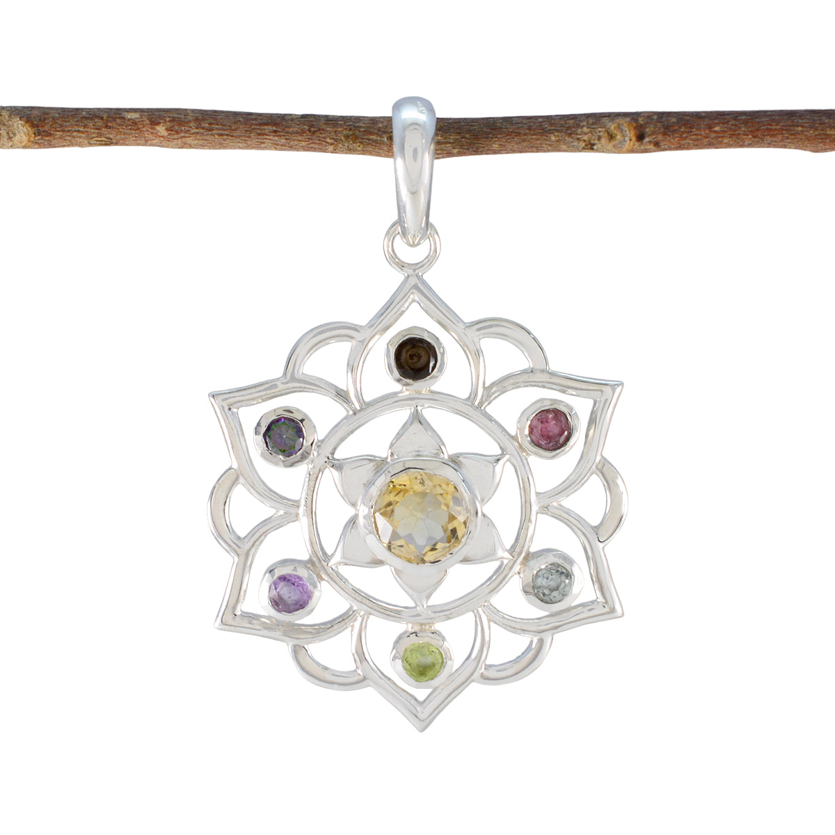 Natalie Multicolor Rope-Wire Pendant for Every Occasion Multi Stone multicolor Multicolor