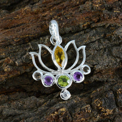 Sara Multicolor Gemstone Pendant - Everyday Glam