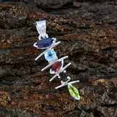 Fernanda Multicolor Engagement Pendant with Gemstones Multi Stone multicolor Multicolor