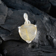 Ivana Yellow Gemstone Pendant in Sterling Silver