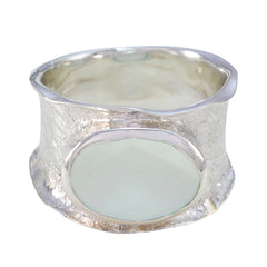 Alina Oversized Aqua Solitaire Band