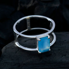 Wen Geometric Aqua Solitaire Band