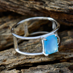 Wen Geometric Aqua Solitaire Band