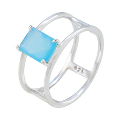 Wen Geometric Aqua Solitaire Band