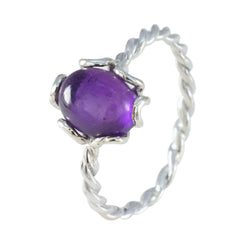 Yan Twist Purple Solitaire Ring