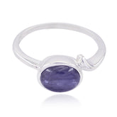 Isabelle Abstract Purple Solitaire Ring Amethyst Purple
