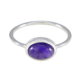 Aisha Graceful Purple Solitaire Ring Amethyst Purple