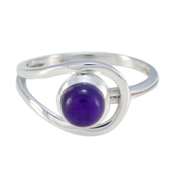 Yasmine Fairytale Purple Solitaire Ring Amethyst Purple