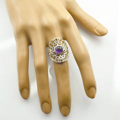 Charlotte Filigree Purple Solitaire Ring