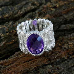 Ángeles Armor Purple Solitaire Band