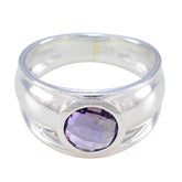 Angel Contemporary Purple Solitaire Ring Amethyst Purple
