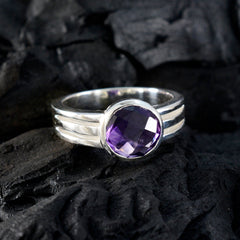 Micaela Glamorous Purple Solitaire Ring