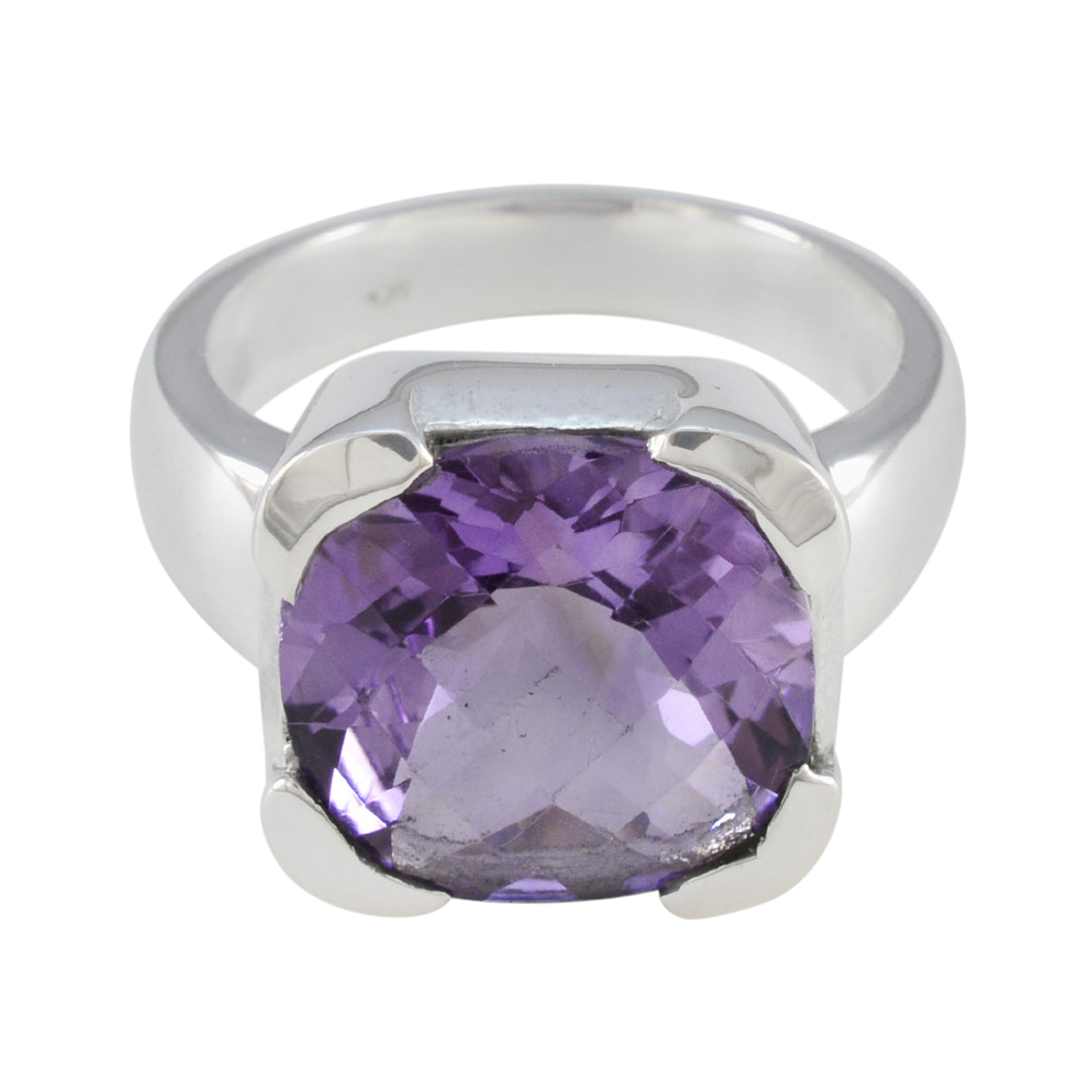 Claire Heritage Purple Solitaire Ring Amethyst Purple