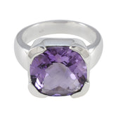 Claire Heritage Purple Solitaire Ring Amethyst Purple