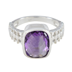 Julieta Abstract Purple Solitaire Ring Amethyst Purple