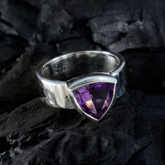 Sofía Signet Purple Solitaire Band