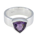 Sofía Signet Purple Solitaire Band Amethyst Purple