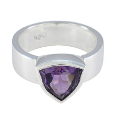Sofía Signet Purple Solitaire Band Amethyst Purple