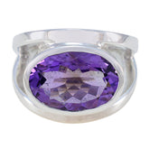 Priya Contemporary Purple Solitaire Ring Amethyst Purple