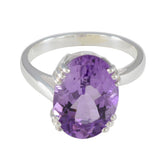 Lucia Contemporary Purple Solitaire Ring Amethyst Purple