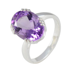 Lucia Contemporary Purple Solitaire Ring