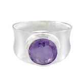 Claire Armor Purple Solitaire Band Amethyst Purple