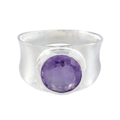 Claire Armor Purple Solitaire Band Amethyst Purple