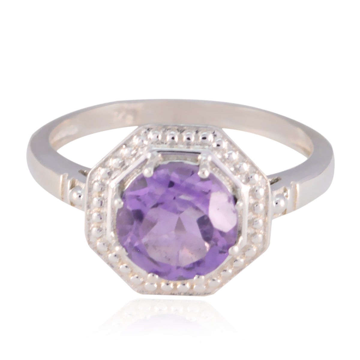Angel Fairytale Purple Solitaire Ring Amethyst Purple