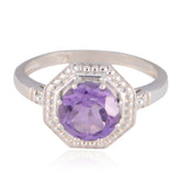 Angel Fairytale Purple Solitaire Ring Amethyst Purple