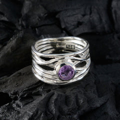 Laura Rope-Wire Purple Solitaire Band