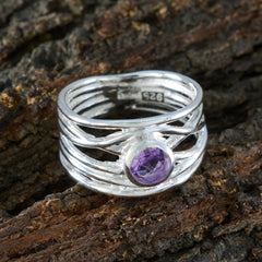 Laura Rope-Wire Purple Solitaire Band
