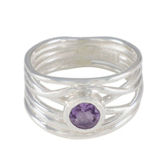 Laura Rope-Wire Purple Solitaire Band Amethyst Purple