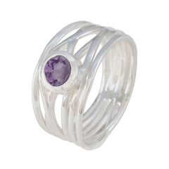 Laura Rope-Wire Purple Solitaire Band