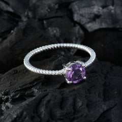 Abigail Twist Purple Solitaire Ring