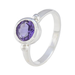 Sara Graceful Purple Solitaire Ring