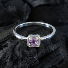 Priya Purple Solitaire Ring Sterling Silver Gemstone