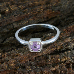 Priya Purple Solitaire Ring Sterling Silver Gemstone