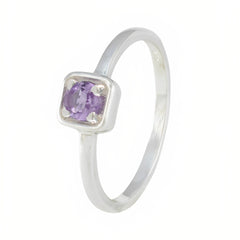 Priya Purple Solitaire Ring Sterling Silver Gemstone