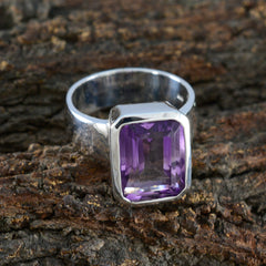 Mathilde Contemporary Purple Solitaire Ring