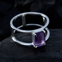 Kristine Geometric Purple Solitaire Band