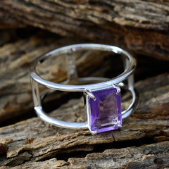 Kristine Geometric Purple Solitaire Band