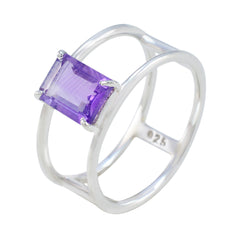 Kristine Geometric Purple Solitaire Band