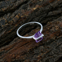 Emily Graceful Purple Solitaire Ring