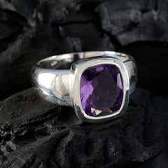 Micaela Contemporary Purple Solitaire Ring