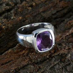Micaela Contemporary Purple Solitaire Ring