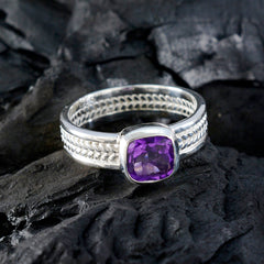 Aisha Rope-Wire Purple Solitaire Band