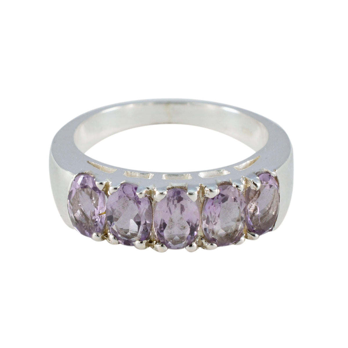 Eliza Contemporary Purple Penta Band Amethyst Purple